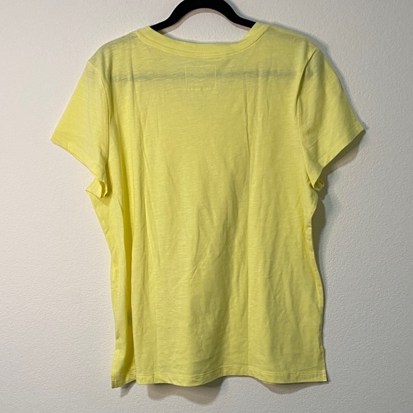 Charter Club Yellow V-Neck Short Sleeve Pajama Tee T-shirt Loungewear PJ - Picture 5 of 6